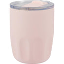 Olla 10 oz Vacuum Coffee Cup with Ceramic Liner — Pink (PK) — blank left angle