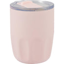 Olla 10 oz Vacuum Coffee Cup with Ceramic Liner — Pink (PK) — blank right angle