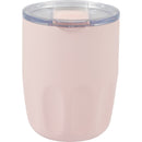 Olla 10 oz Vacuum Coffee Cup with Ceramic Liner — Pink (PK) — blank back view