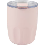 Olla 10 oz Vacuum Coffee Cup with Ceramic Liner — Pink (PK) — blank back view — 53