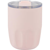 Olla 10 oz Vacuum Coffee Cup with Ceramic Liner — Pink (PK) — blank front view — 48