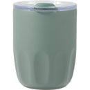 Olla 10 oz Vacuum Coffee Cup with Ceramic Liner — Sage (SG) — blank back view