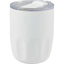 Olla 10 oz Vacuum Coffee Cup with Ceramic Liner — White (WH) — blank left angle