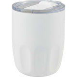 Olla 10 oz Vacuum Coffee Cup with Ceramic Liner — White (WH) — blank left angle — 64