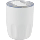 Olla 10 oz Vacuum Coffee Cup with Ceramic Liner — White (WH) — blank right angle — 63