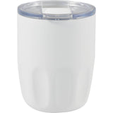 Olla 10 oz Vacuum Coffee Cup with Ceramic Liner — White (WH) — blank back view — 62