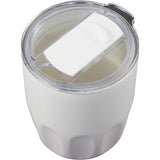 Olla 10 oz Vacuum Coffee Cup with Ceramic Liner — White (WH) — blank detail view — 60
