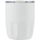 Olla 10 oz Vacuum Coffee Cup with Ceramic Liner — White (WH) — blank front view