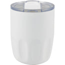 Olla 10 oz Vacuum Coffee Cup with Ceramic Liner — White (WH) — blank front view