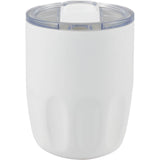 Olla 10 oz Vacuum Coffee Cup with Ceramic Liner — White (WH) — blank front view — 57