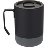 Alexander 14 oz Vacuum Tumbler with Slider Lid — Black (BK) — blank back view — 35
