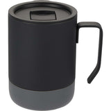 Alexander 14 oz Vacuum Tumbler with Slider Lid — Black (BK) — blank front view — 30