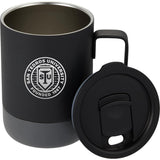 Alexander 14 oz Vacuum Tumbler with Slider Lid — Black (BK) — decorated detail view — 29