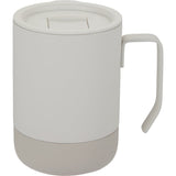 Alexander 14 oz Vacuum Tumbler with Slider Lid — Cream (CR) — blank front view — 12