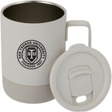 Alexander 14 oz Vacuum Tumbler with Slider Lid — Cream (CR) — decorated detail view — 11