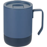 Alexander 14 oz Vacuum Tumbler with Slider Lid — Midnight Blue — blank front view — 21