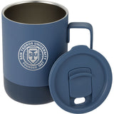 Alexander 14 oz Vacuum Tumbler with Slider Lid — Midnight Blue — decorated detail view — 20