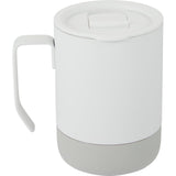 Alexander 14 oz Vacuum Tumbler with Slider Lid — White (WH) — blank back view — 8