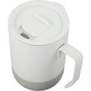 Alexander 14 oz Vacuum Tumbler with Slider Lid — White (WH) — blank detail view