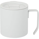 Alexander 14 oz Vacuum Tumbler with Slider Lid — White (WH) — blank front view — 3