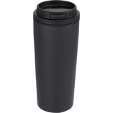 Nelson 20 oz Copper Vacuum Tumbler with Swivel Lid — Black (BK) — blank back view — 35