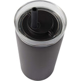 Nina 18 oz Leakproof Twist & Lock Vacuum Tumbler with Straw — Black (BK) — blank detail view — 47
