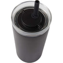 Nina 18 oz Leakproof Twist & Lock Vacuum Tumbler with Straw — Black (BK) — blank detail view