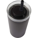 Nina 18 oz Leakproof Twist & Lock Vacuum Tumbler with Straw — Black (BK) — blank detail view — 46