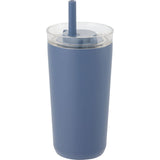 Nina 18 oz Leakproof Twist & Lock Vacuum Tumbler with Straw — Midnight Blue — blank left angle — 11