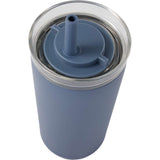 Nina 18 oz Leakproof Twist & Lock Vacuum Tumbler with Straw — Midnight Blue — blank detail view — 7