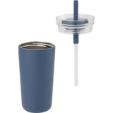 Nina 18 oz Leakproof Twist & Lock Vacuum Tumbler with Straw — Midnight Blue — blank detail view — 8