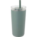 Nina 18 oz Leakproof Twist & Lock Vacuum Tumbler with Straw — Sage (SG) — blank right angle