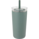 Nina 18 oz Leakproof Twist & Lock Vacuum Tumbler with Straw — Sage (SG) — blank back view — 39