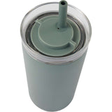 Nina 18 oz Leakproof Twist & Lock Vacuum Tumbler with Straw — Sage (SG) — blank detail view — 36