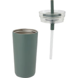 Nina 18 oz Leakproof Twist & Lock Vacuum Tumbler with Straw — Sage (SG) — blank detail view — 38
