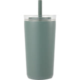 Nina 18 oz Leakproof Twist & Lock Vacuum Tumbler with Straw — Sage (SG) — blank front view — 34