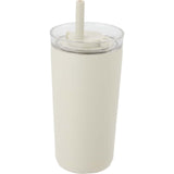 Nina 18 oz Leakproof Twist & Lock Vacuum Tumbler with Straw — Taupe (TP) — blank left angle — 31