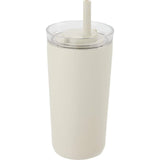 Nina 18 oz Leakproof Twist & Lock Vacuum Tumbler with Straw — Taupe (TP) — blank right angle — 30