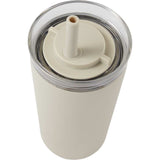 Nina 18 oz Leakproof Twist & Lock Vacuum Tumbler with Straw — Taupe (TP) — blank detail view — 27
