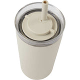 Nina 18 oz Leakproof Twist & Lock Vacuum Tumbler with Straw — Taupe (TP) — blank detail view — 26