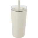 Nina 18 oz Leakproof Twist & Lock Vacuum Tumbler with Straw — Taupe (TP) — blank front view