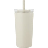 Nina 18 oz Leakproof Twist & Lock Vacuum Tumbler with Straw — Taupe (TP) — blank front view — 24