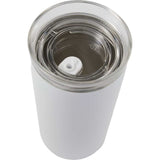 Nina 18 oz Leakproof Twist & Lock Vacuum Tumbler with Straw — White (WH) — blank detail view — 15