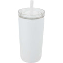 Nina 18 oz Leakproof Twist & Lock Vacuum Tumbler with Straw — White (WH) — blank front view