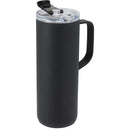 Whitney 20 oz Recycled Tall Tumbler with Flip Lid — Black (BK) — blank right angle