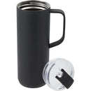 Whitney 20 oz Recycled Tall Tumbler with Flip Lid — Black (BK) — blank detail view