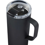 Whitney 20 oz Recycled Tall Tumbler with Flip Lid — Black (BK) — blank detail view — 15