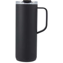 Whitney 20 oz Recycled Tall Tumbler with Flip Lid — Black (BK) — blank front view