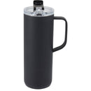 Whitney 20 oz Recycled Tall Tumbler with Flip Lid — Black (BK) — blank front view