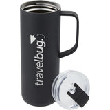 Whitney 20 oz Recycled Tall Tumbler with Flip Lid — Black (BK) — decorated detail view — 11